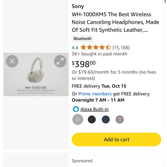 Sony WH-1000XM5 Wireless Noise Cancelling Over the Ear Headphones - Picture 12 of 12